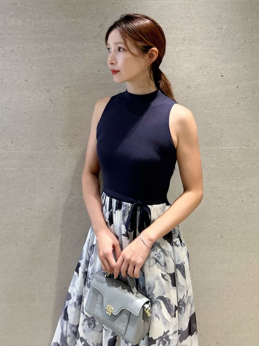 SNIDEL「ノースリニットドッキングワンピース」|ワンピース|