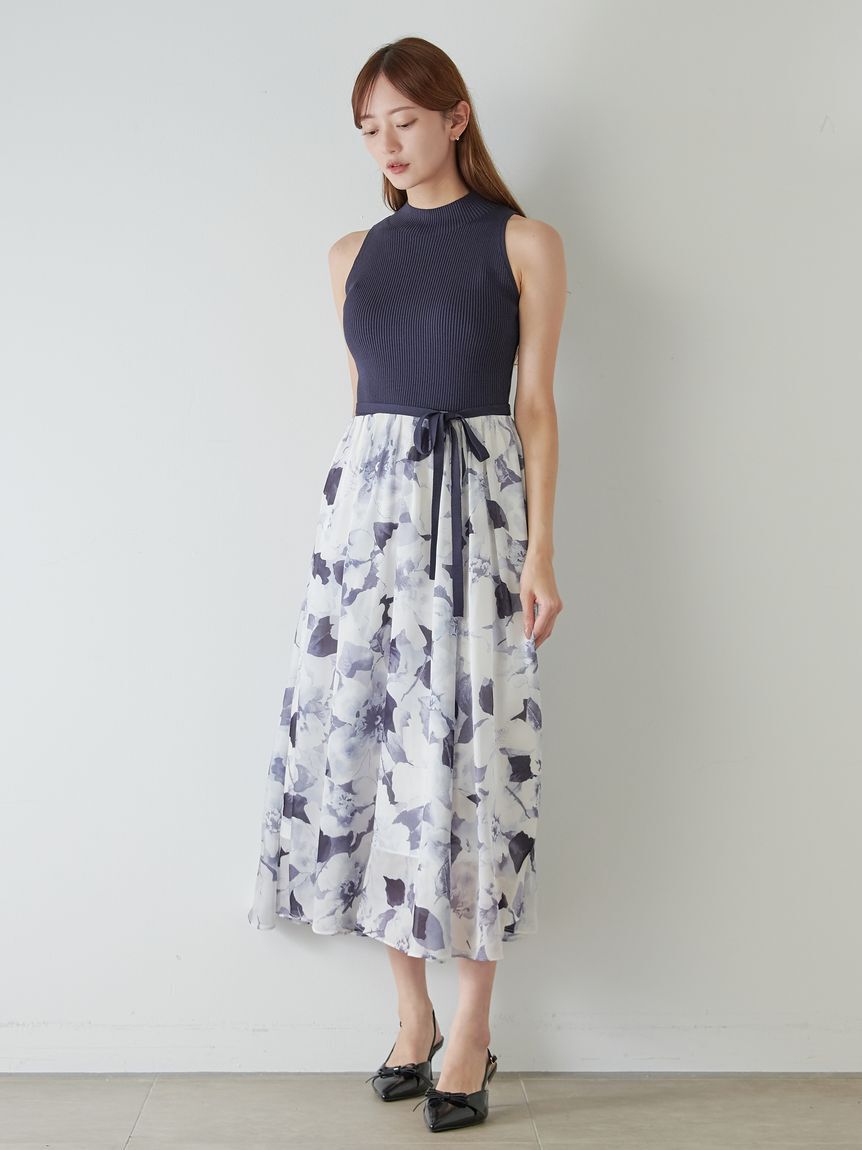 SNIDEL「ノースリニットドッキングワンピース」|ワンピース|