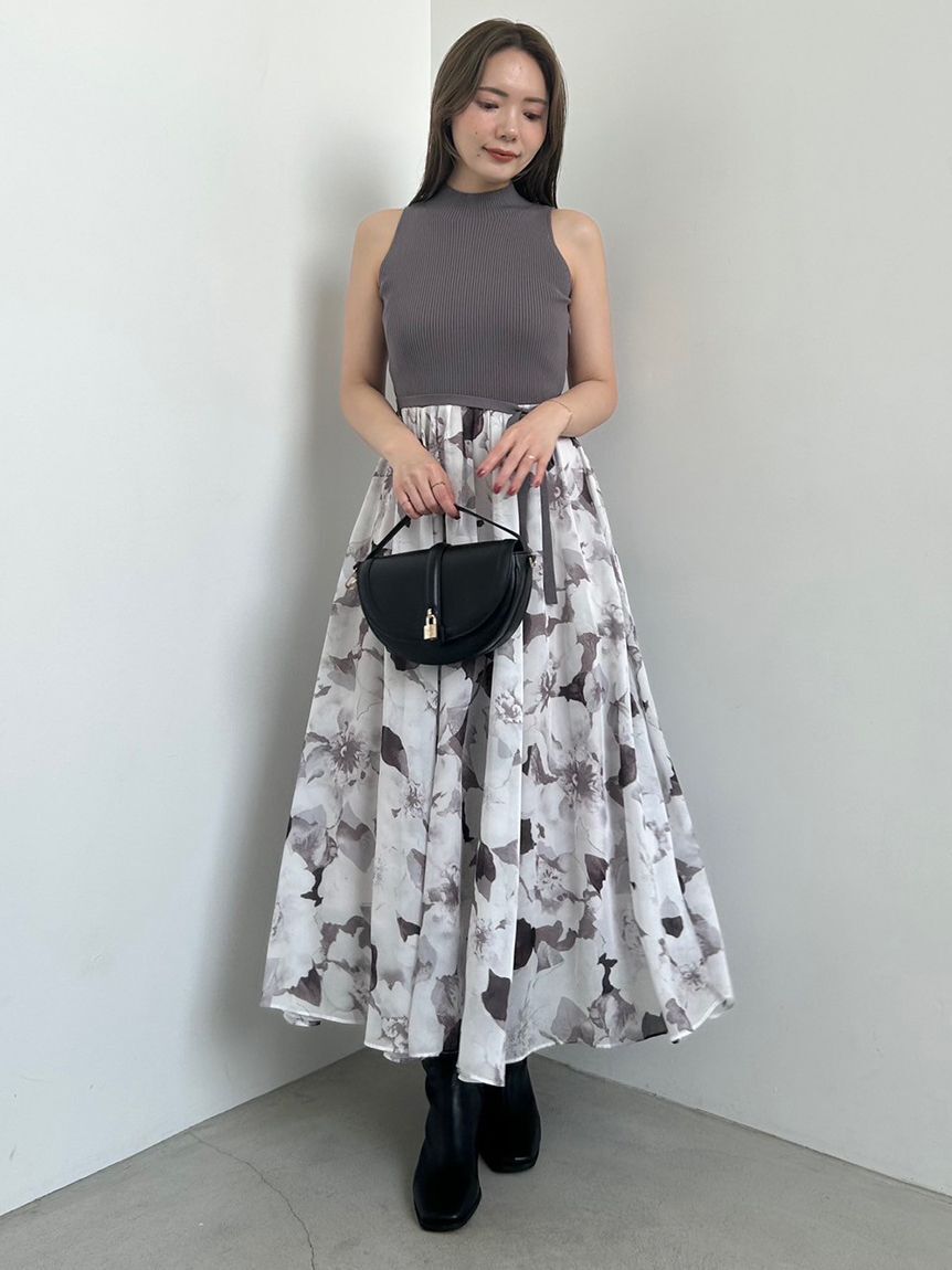 SNIDEL「ノースリニットドッキングワンピース」|ワンピース|