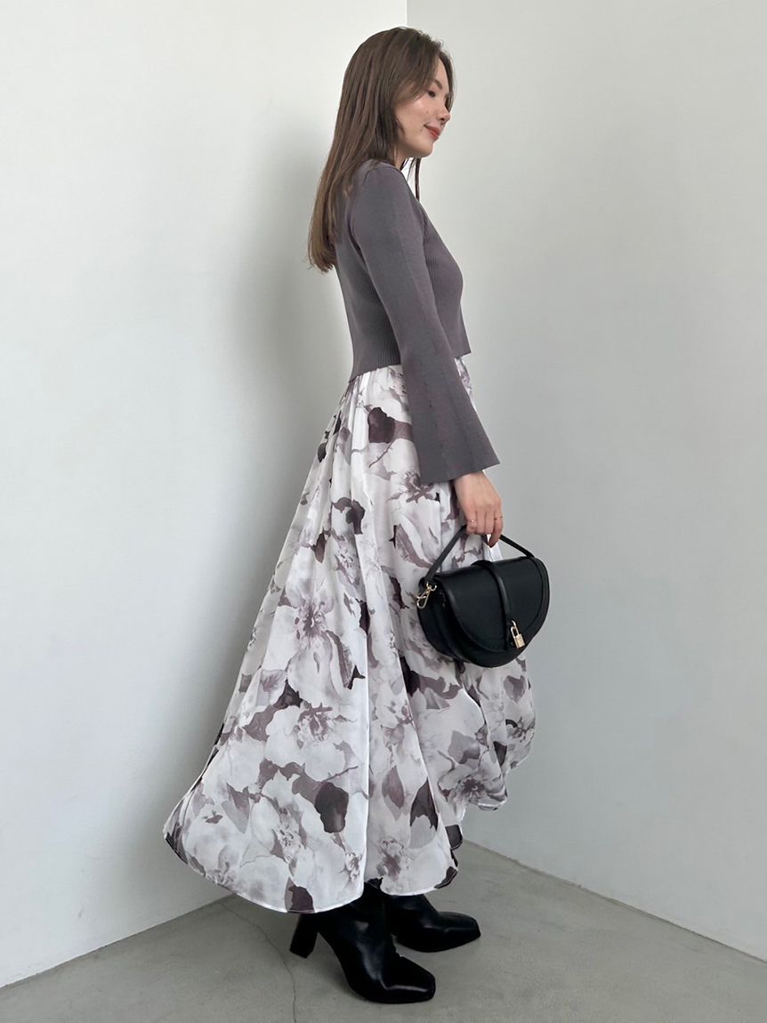 SNIDEL「ノースリニットドッキングワンピース」|ワンピース|