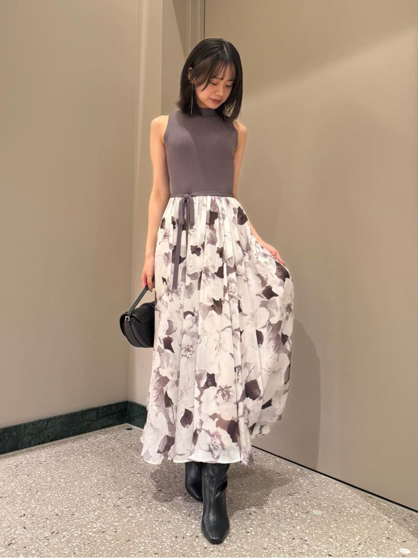 SNIDEL「ノースリニットドッキングワンピース」|ワンピース|