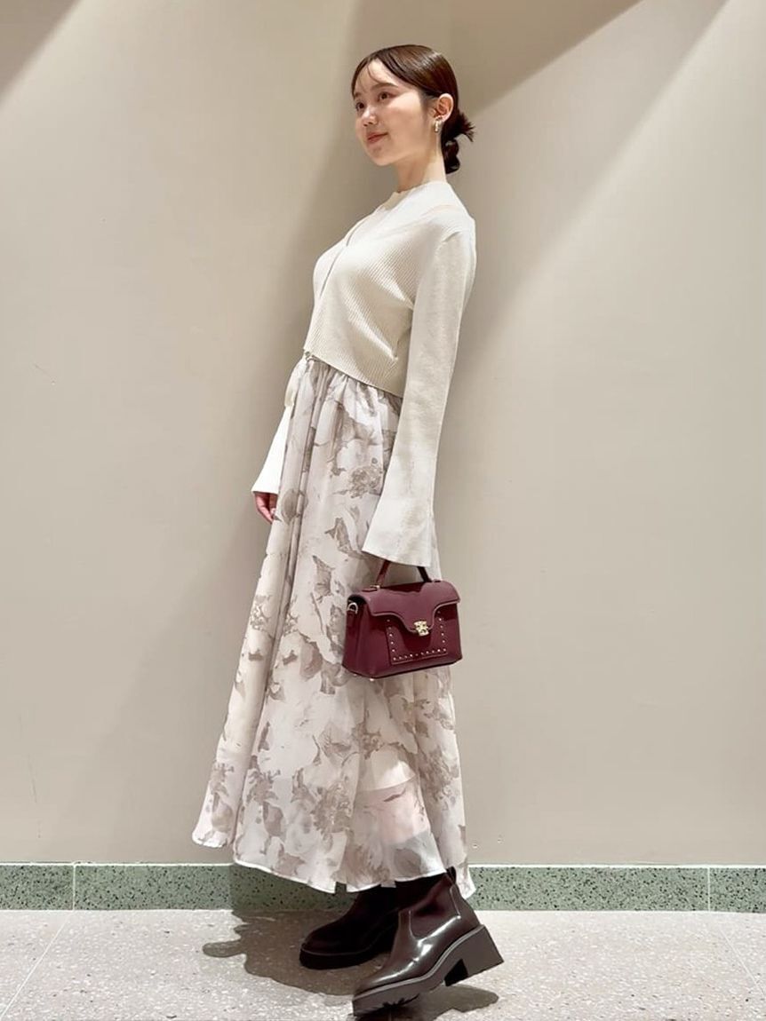 SNIDEL「ノースリニットドッキングワンピース」|ワンピース|