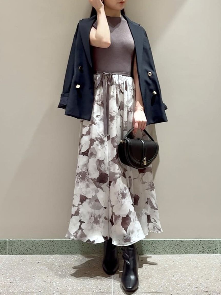 SNIDEL「ノースリニットドッキングワンピース」|ワンピース|GRY