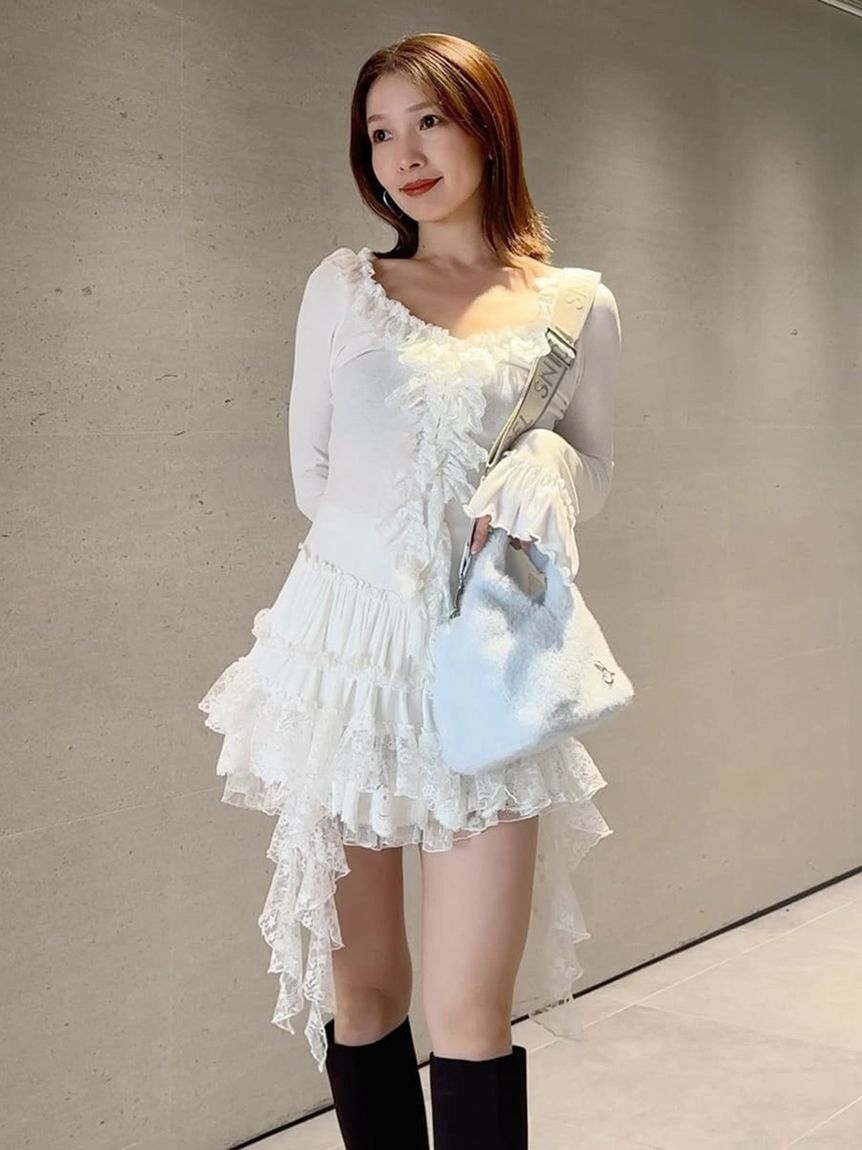 SNIDEL「【WEB限定カラーあり】ファーバッグ」|ハンドバッグ|