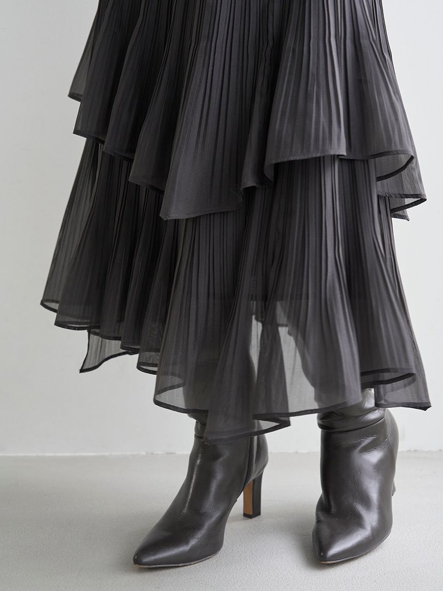 Sustainableプリーツティアードロングスカート（SNIDEL）｜ルミネの