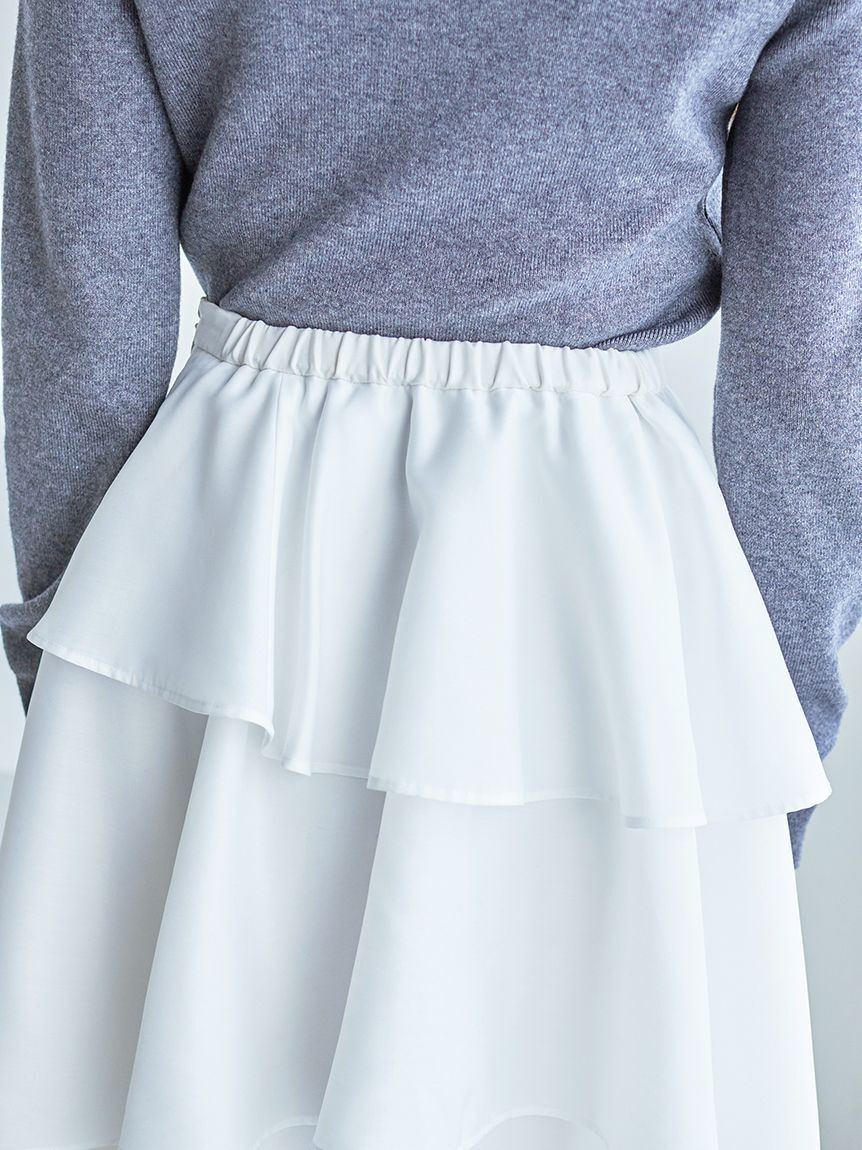 Sustainableニットカーデ×ティアードスカートセット（SNIDEL）｜ルミネ