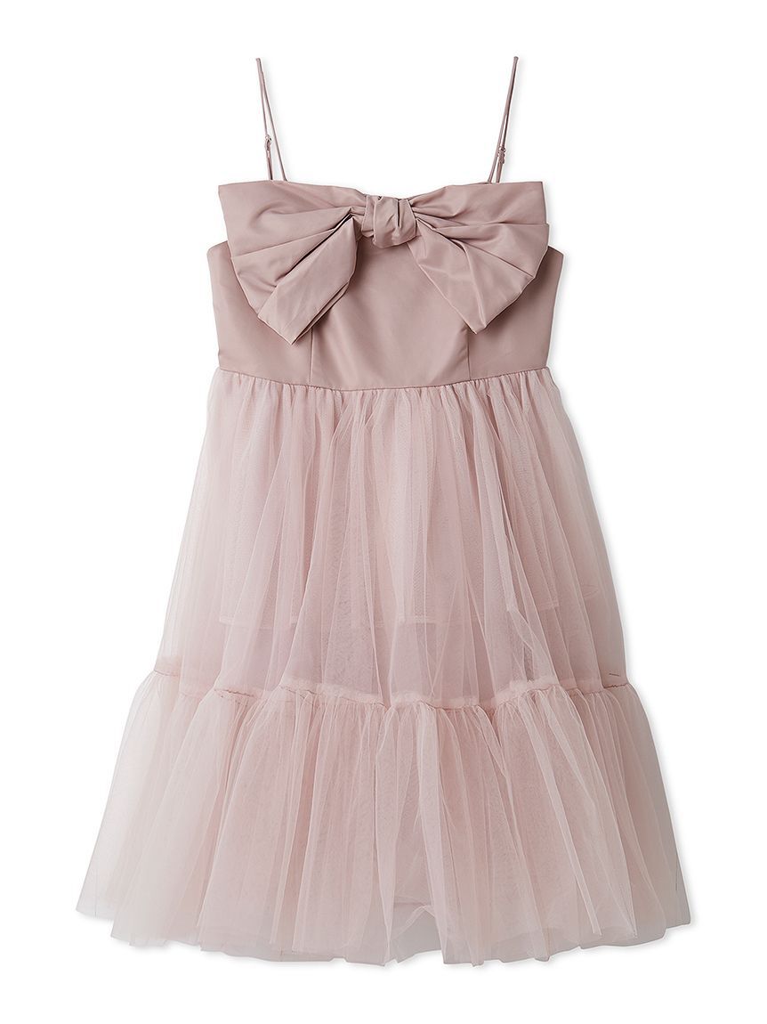 LILY BROWN「フロントリボンチュールミニドレス」|ドレス|