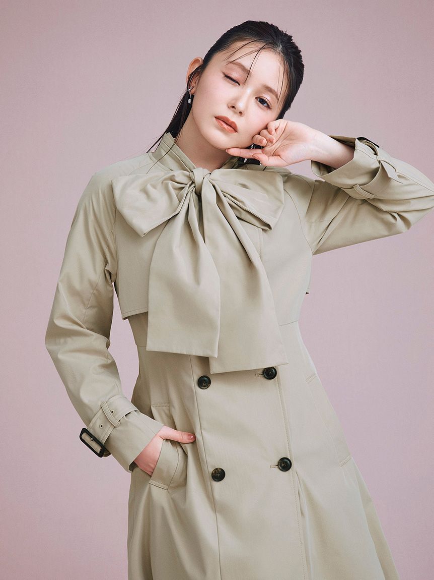 CELFORD「【撥水】リボン付きトレンチコート」|トレンチコート|