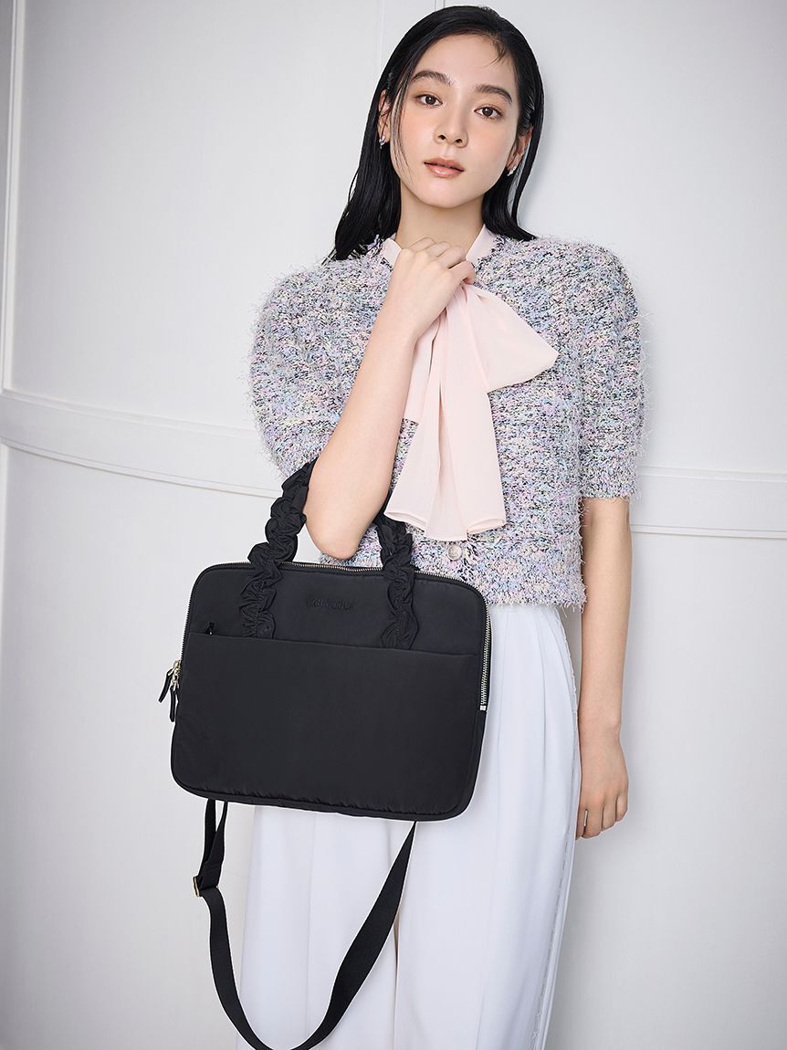 CELFORD「13インチ対応フリルラメ刺繍PCバッグ」|ショルダー・メッセンジャー|