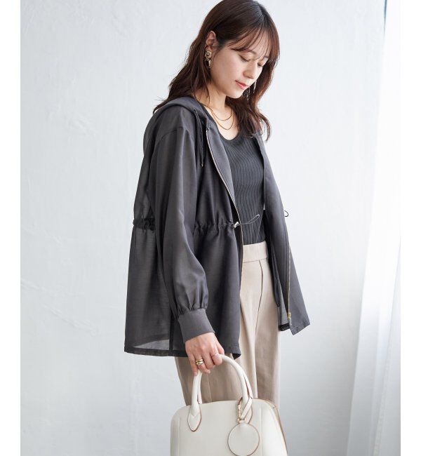 ikka「シアーマウンテンパーカー」|ブルゾン・スタジャン|チャコール