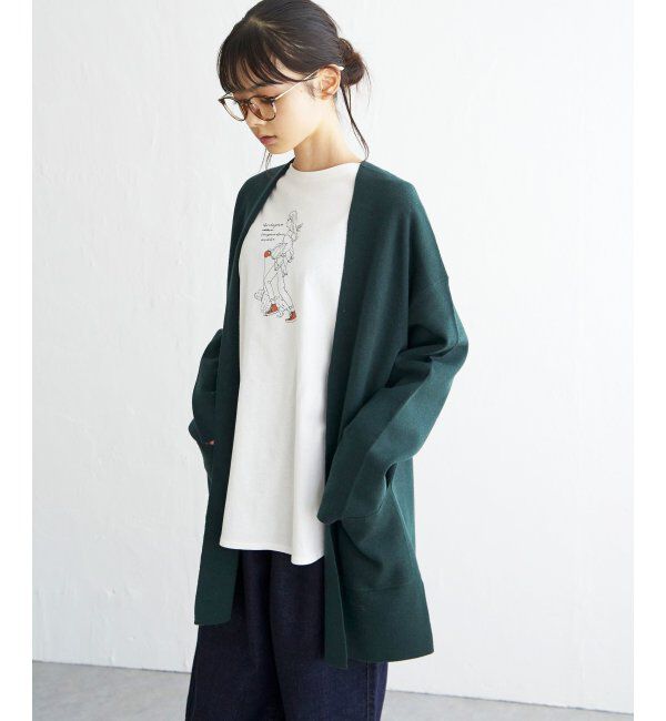 Lbc with Life「ミラノリブカーディガン」|カーディガン|Dkグリーン