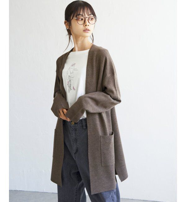 Lbc with Life「ミラノリブカーディガン」|カーディガン|ブラウン
