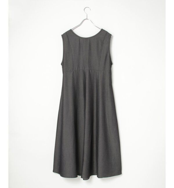 Lbc with Life「デニムライクタックフレアワンピース」|ワンピース|