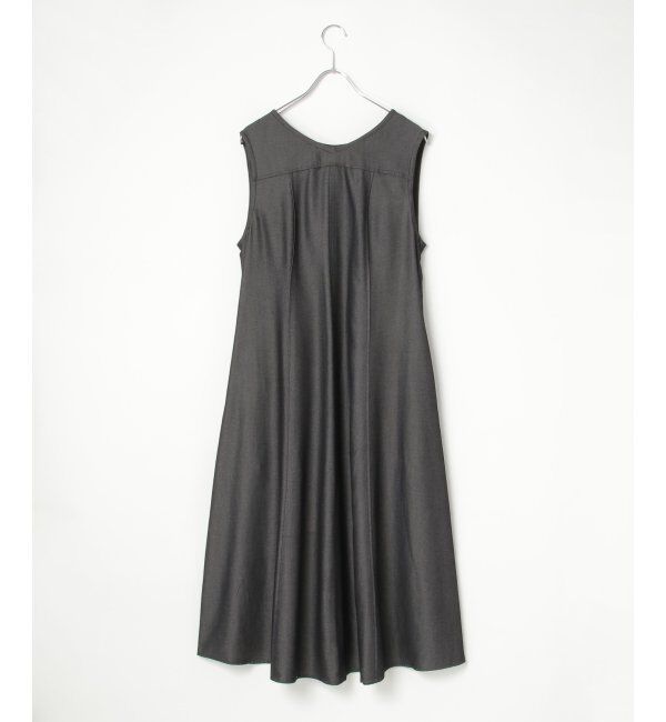Lbc with Life「デニムライクタックフレアワンピース」|ワンピース|