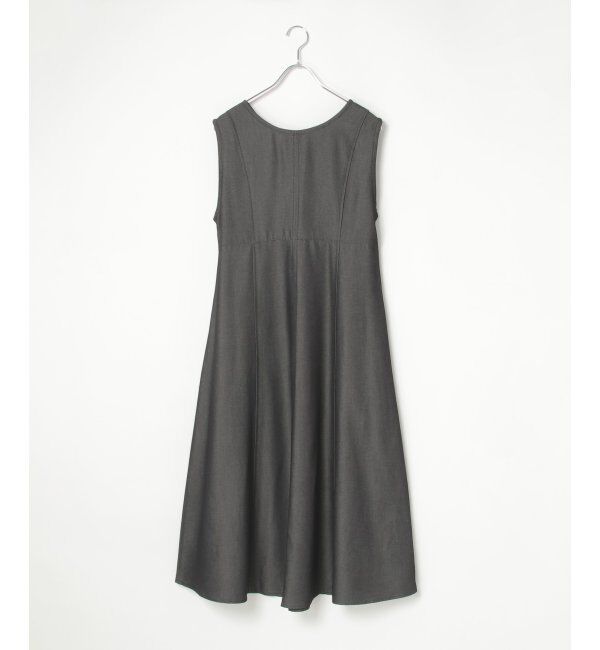 Lbc with Life「デニムライクタックフレアワンピース」|ワンピース|