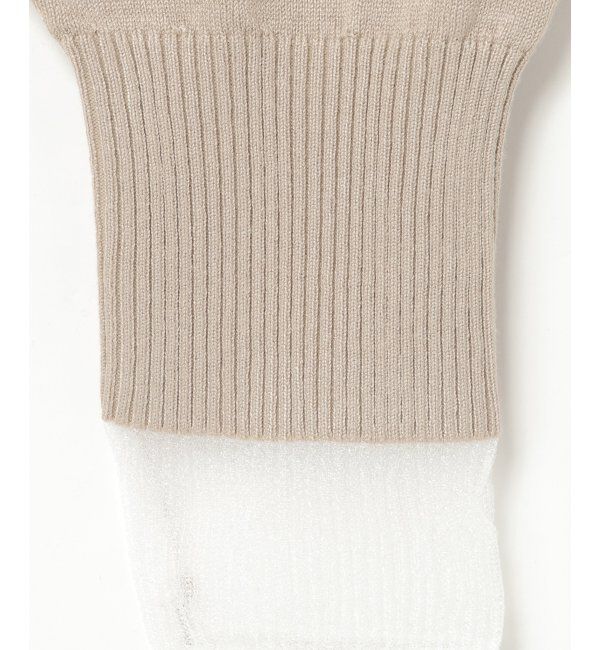 Lbc with Life「レーヨンポリV袖チュールニット」|カーディガン|