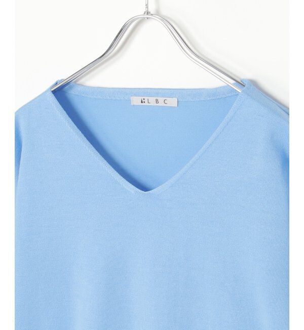 Lbc with Life「レーヨンポリV袖チュールニット」|カーディガン|