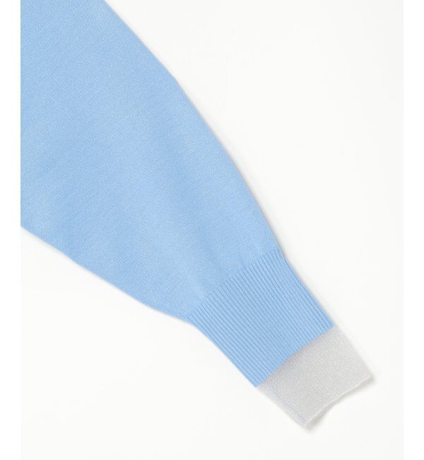 Lbc with Life「レーヨンポリV袖チュールニット」|カーディガン|