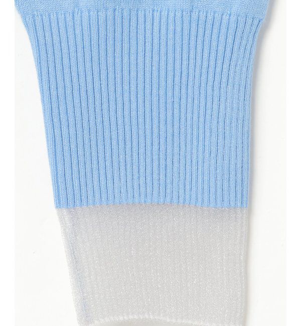 Lbc with Life「レーヨンポリV袖チュールニット」|カーディガン|