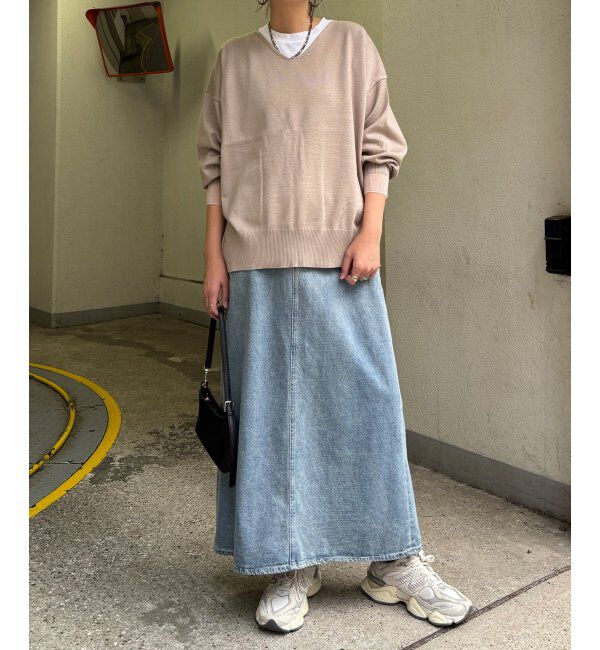 Lbc with Life「レーヨンポリV袖チュールニット」|カーディガン|