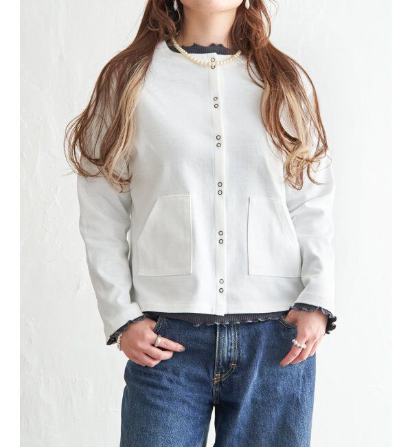 Lbc with Life「ポンチミニスナップボタンカーディガン」|カーディガン|