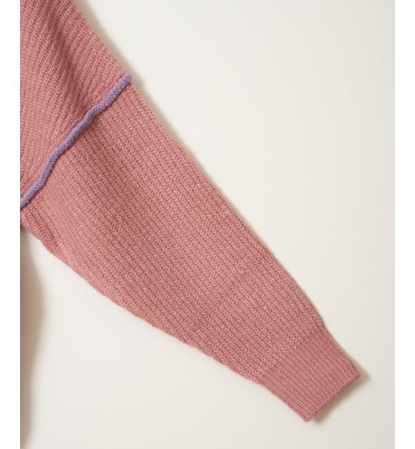 Lbc with Life「ステッチ配色畦ラインニットプルオーバー」|カーディガン|