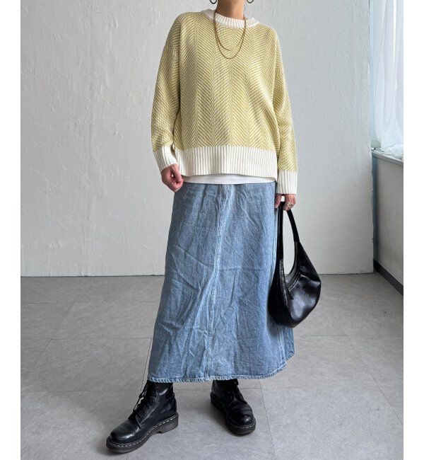 Lbc with Life「ヘリンボン柄ニットプルオーバー」|カーディガン|