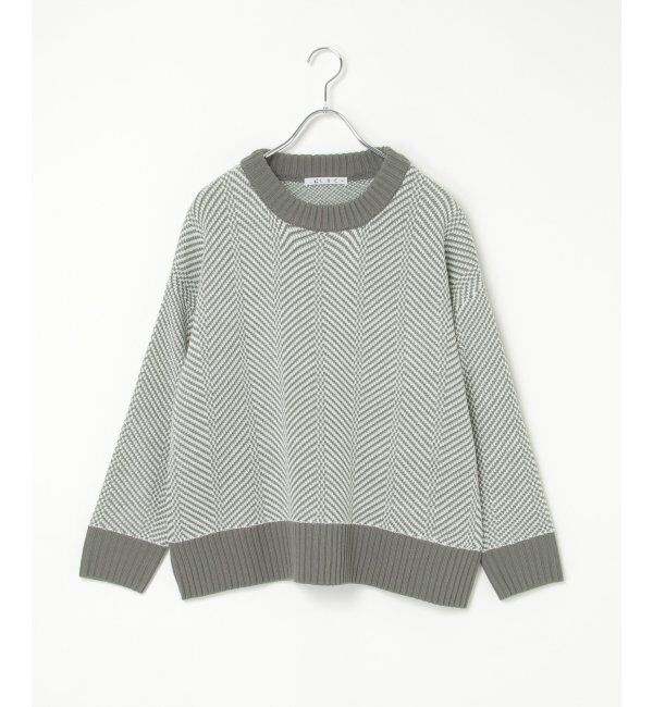 Lbc with Life「ヘリンボン柄ニットプルオーバー」|カーディガン|