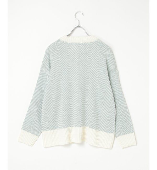 Lbc with Life「ヘリンボン柄ニットプルオーバー」|カーディガン|