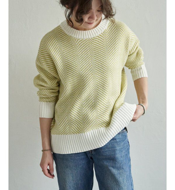 Lbc with Life「ヘリンボン柄ニットプルオーバー」|カーディガン|