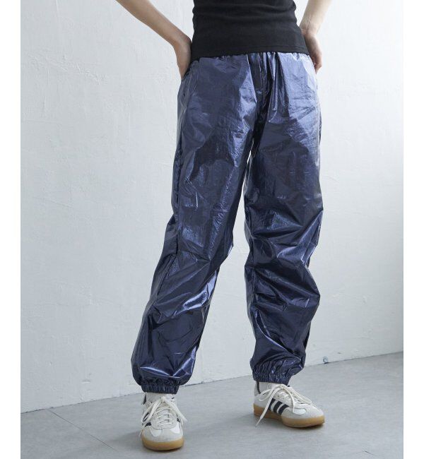 VENCE share style「メタリックパラシュートパンツ」|デニム|