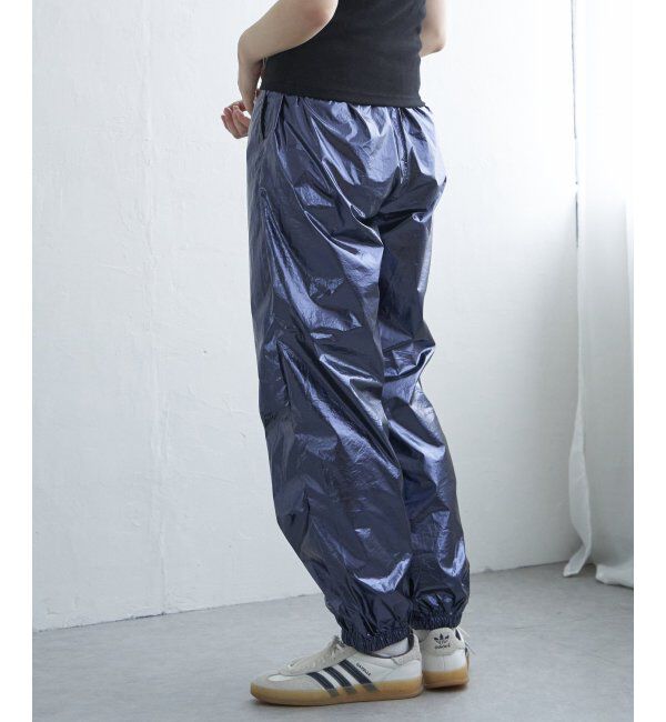 VENCE share style「メタリックパラシュートパンツ」|デニム|