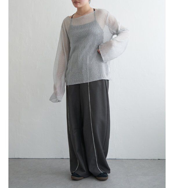 VENCE share style「ヘザーエステルツイルカーブパンツ」|デニム|