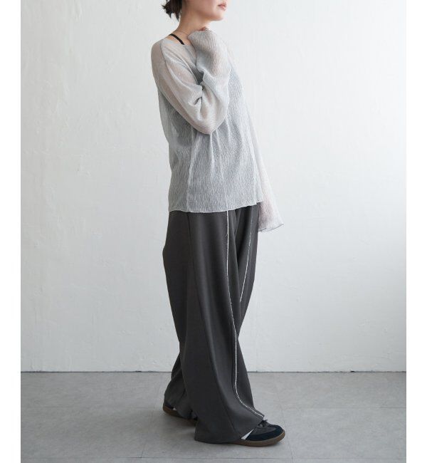 VENCE share style「ヘザーエステルツイルカーブパンツ」|デニム|