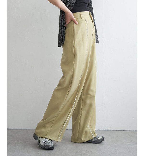 VENCE share style「ヘザーエステルツイルカーブパンツ」|デニム|