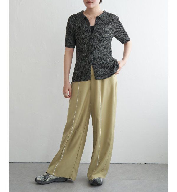 VENCE share style「ヘザーエステルツイルカーブパンツ」|デニム|