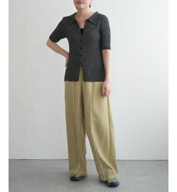 VENCE share style「ヘザーエステルツイルカーブパンツ」|デニム|