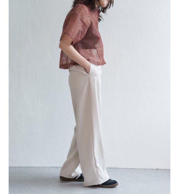 VENCE share style「ヘザーエステルツイルカーブパンツ」|デニム|