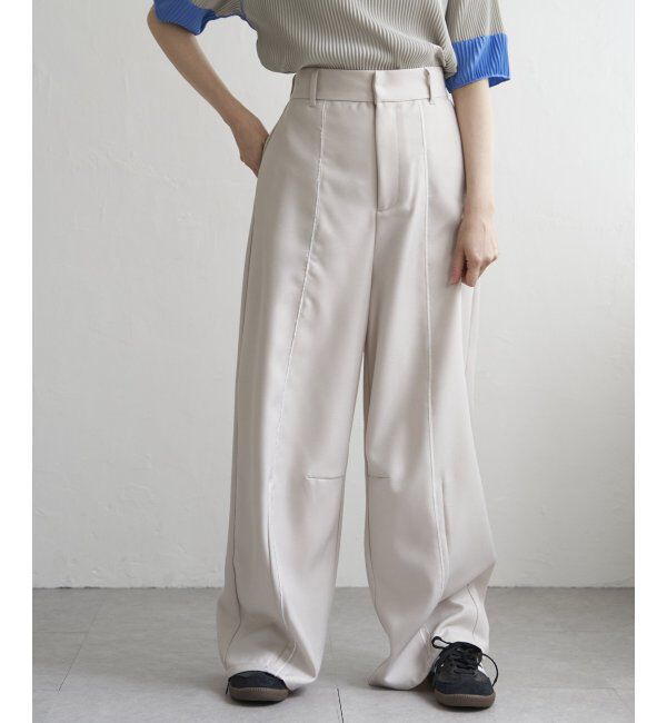 VENCE share style「ヘザーエステルツイルカーブパンツ」|デニム|