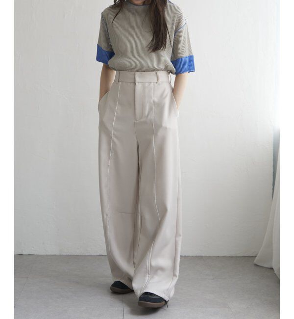 VENCE share style「ヘザーエステルツイルカーブパンツ」|デニム|