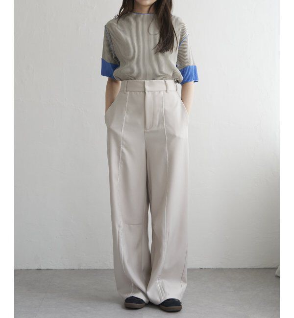 VENCE share style「ヘザーエステルツイルカーブパンツ」|デニム|