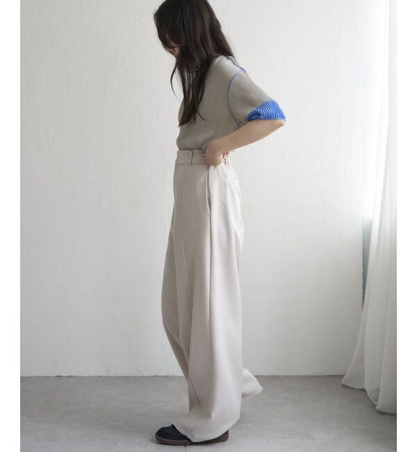 VENCE share style「ヘザーエステルツイルカーブパンツ」|デニム|