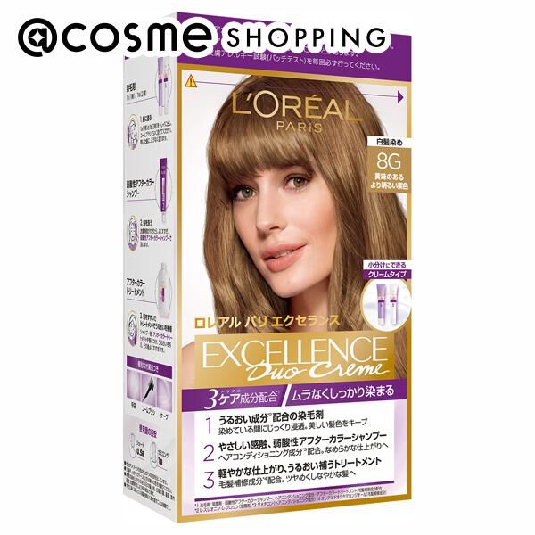  「ロレアル パリ エクセランス R クリームタイプ 8G  黄味のあるより明るい栗色/ゴールドブラウン 本体」|ヘアスタイリング|その他