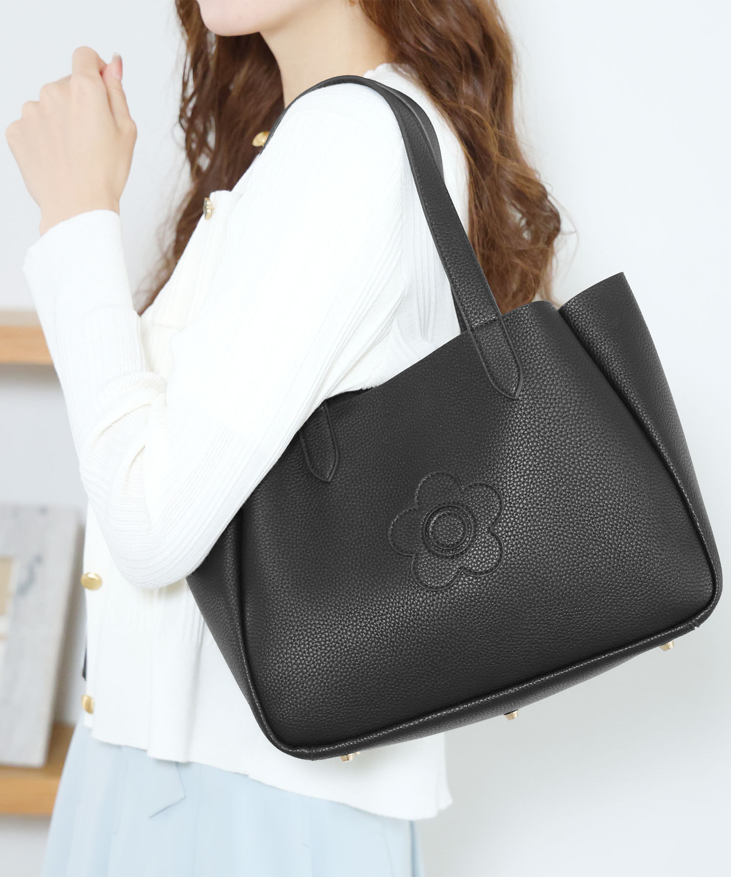 MARY QUANT「シュリンクWフェイス トート」|トートバッグ|