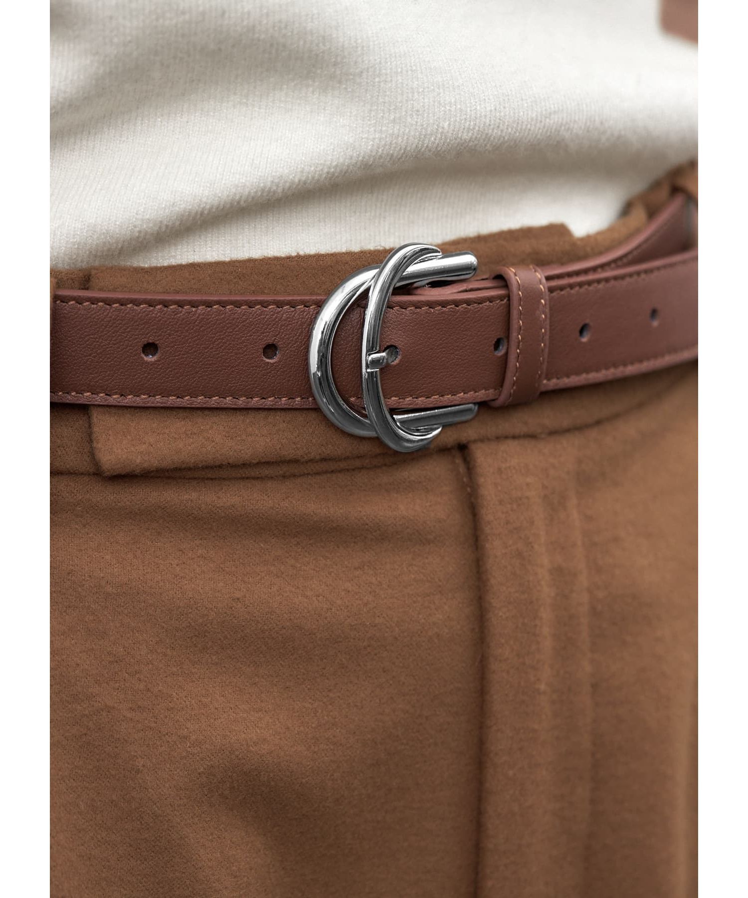 STYLE DELI「20mmダブルリングレザーベルト／SV金具」|ベルト|