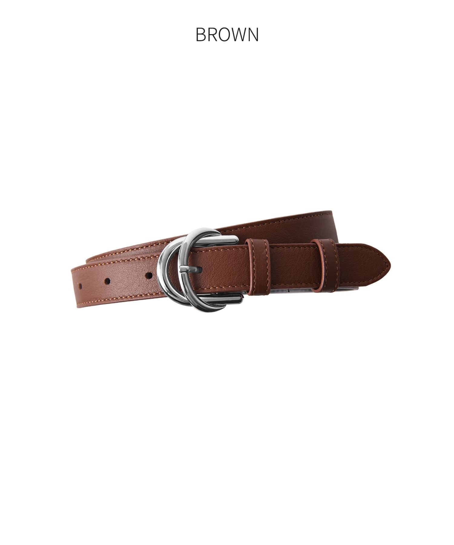 STYLE DELI「20mmダブルリングレザーベルト／SV金具」|ベルト|