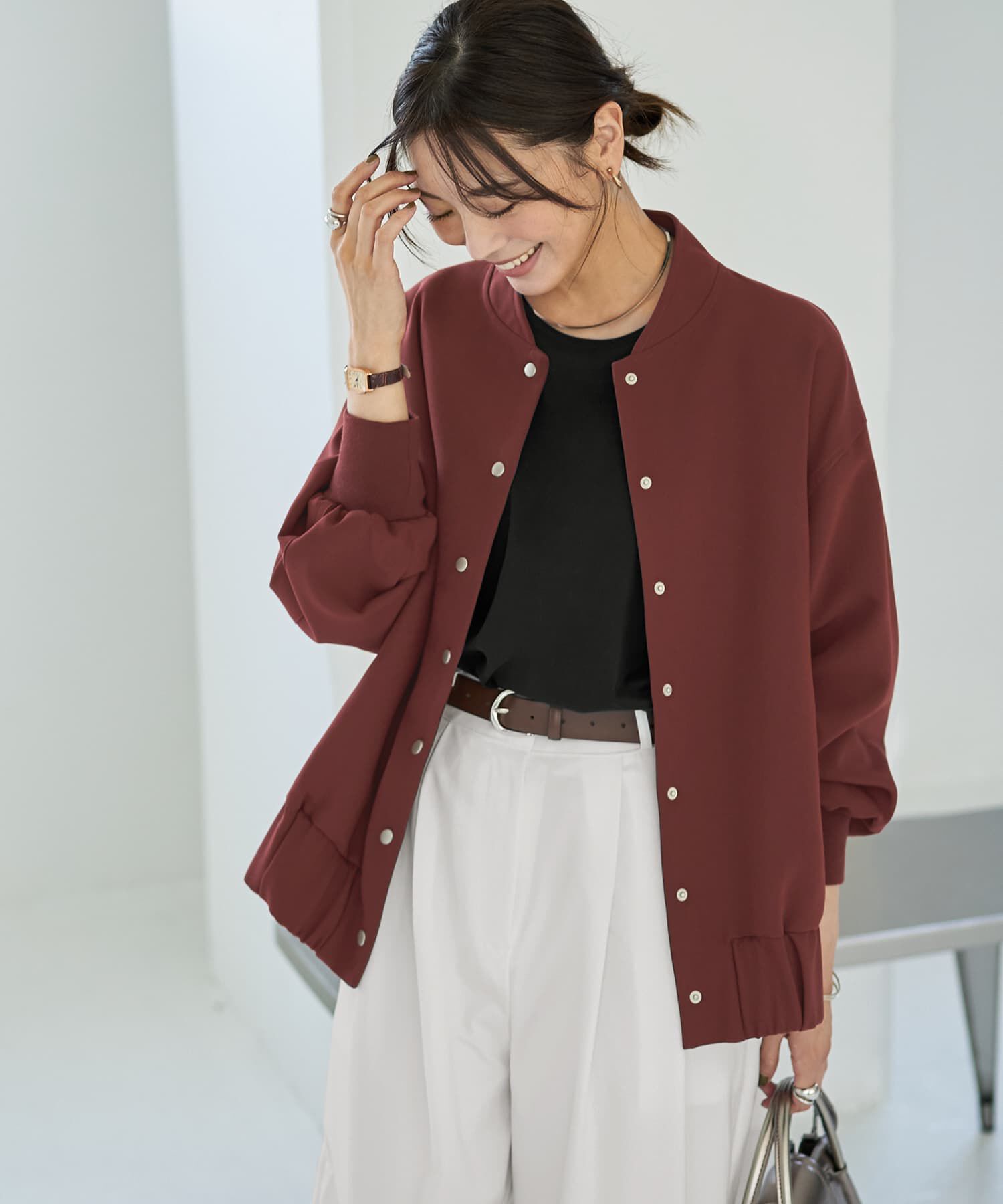 STYLE DELI「スムース平織りブルゾン」|ブルゾン・スタジャン|アカチャ