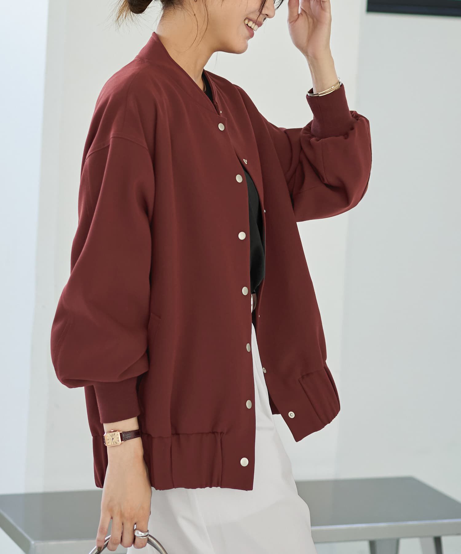 STYLE DELI「スムース平織りブルゾン」|ブルゾン・スタジャン|