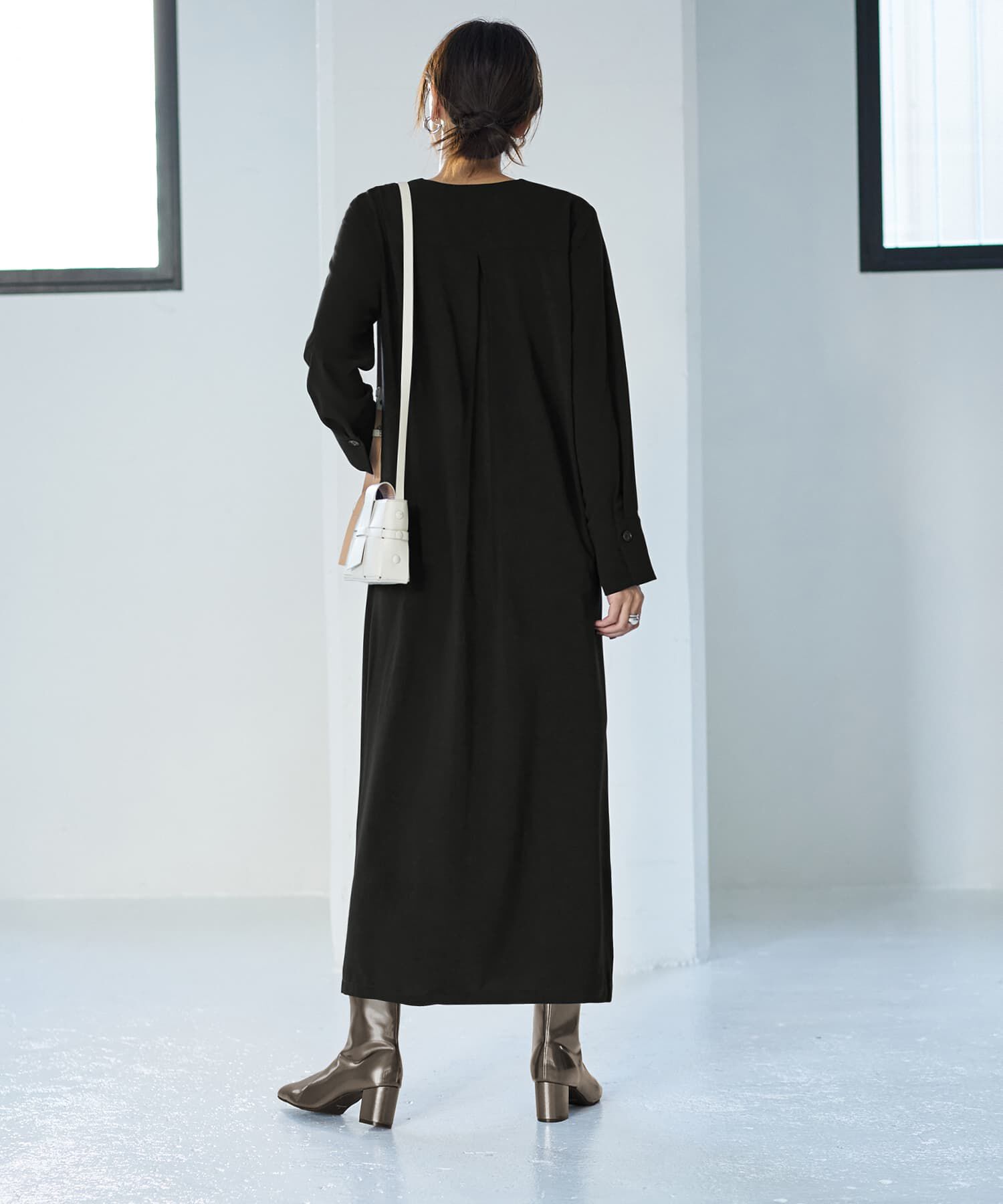 STYLE DELI「フロント２ボタンジョーゼットワンピース」|ワンピース|