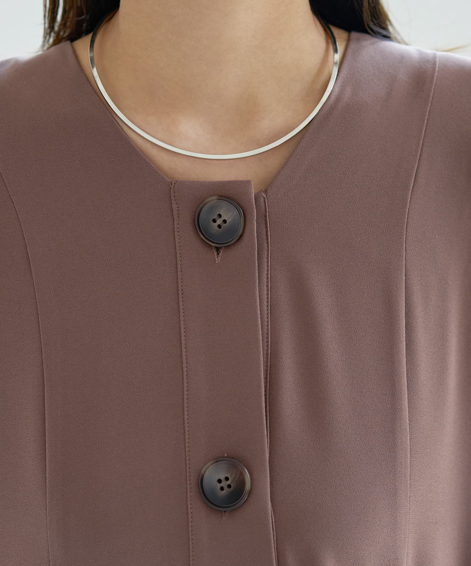 STYLE DELI「フロント２ボタンジョーゼットワンピース」|ワンピース|